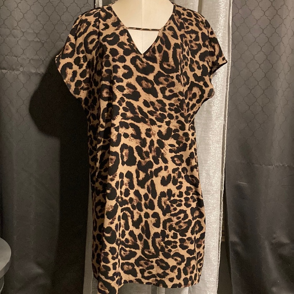 Leopard print dress.